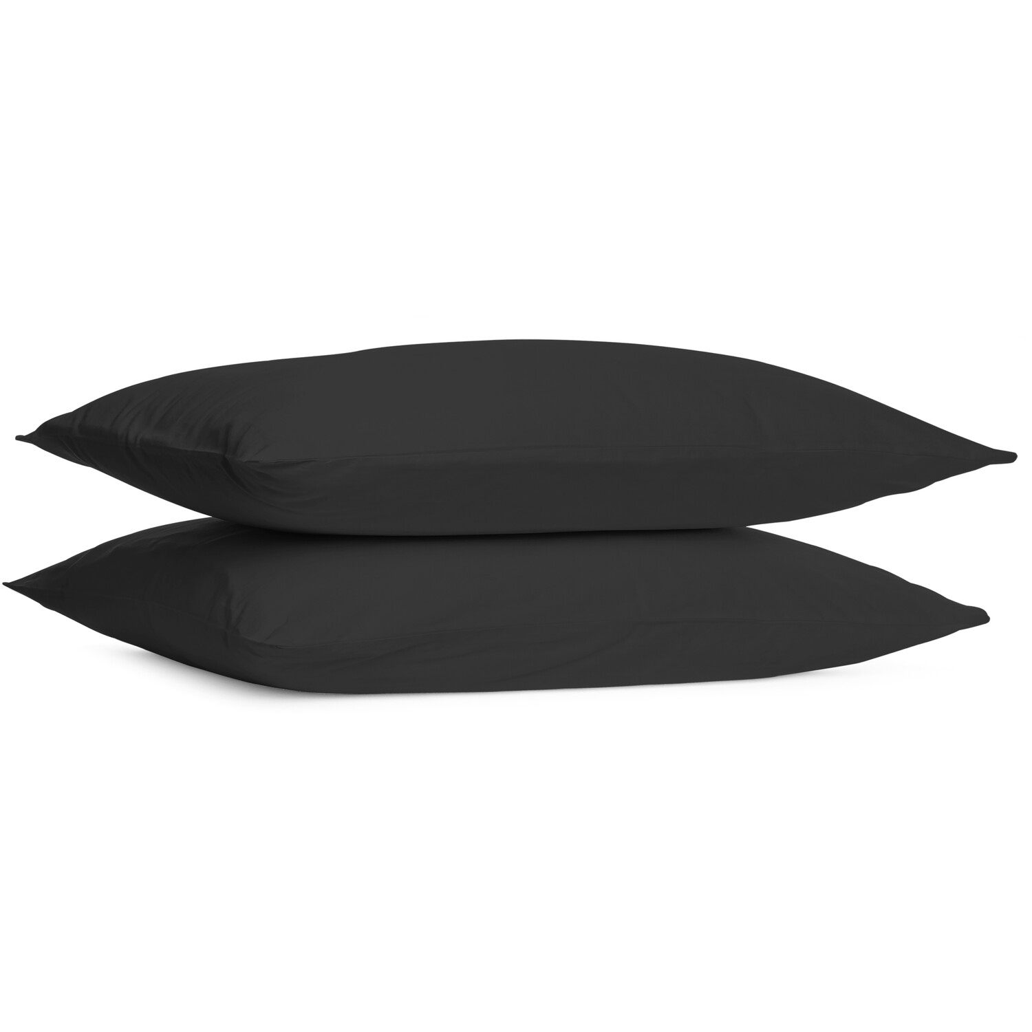 Pack of 2 Polycotton Oxford Pillowcases - Black Image