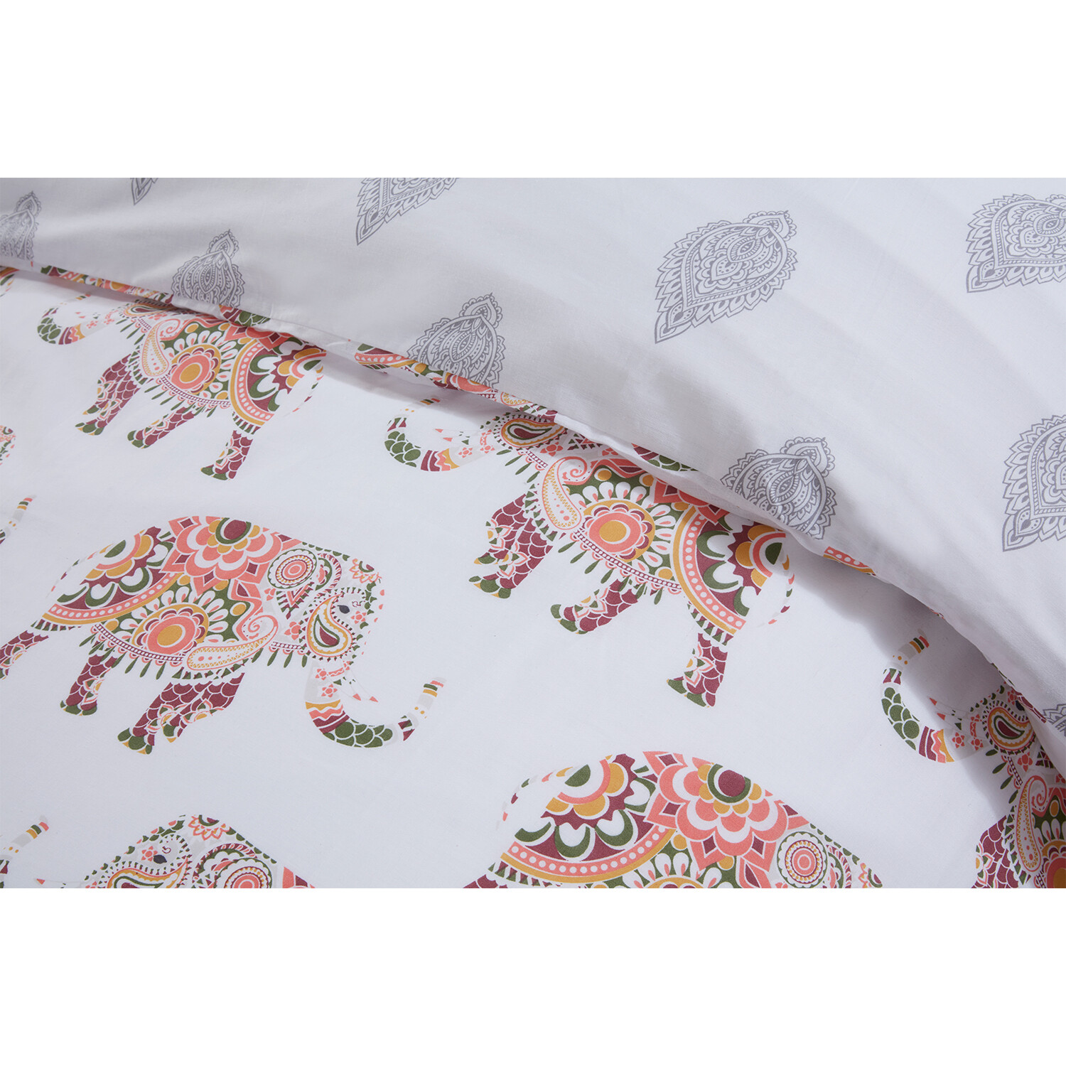 Zaria Elephants Duvet Cover and Pillowcase Set - King size Image 5