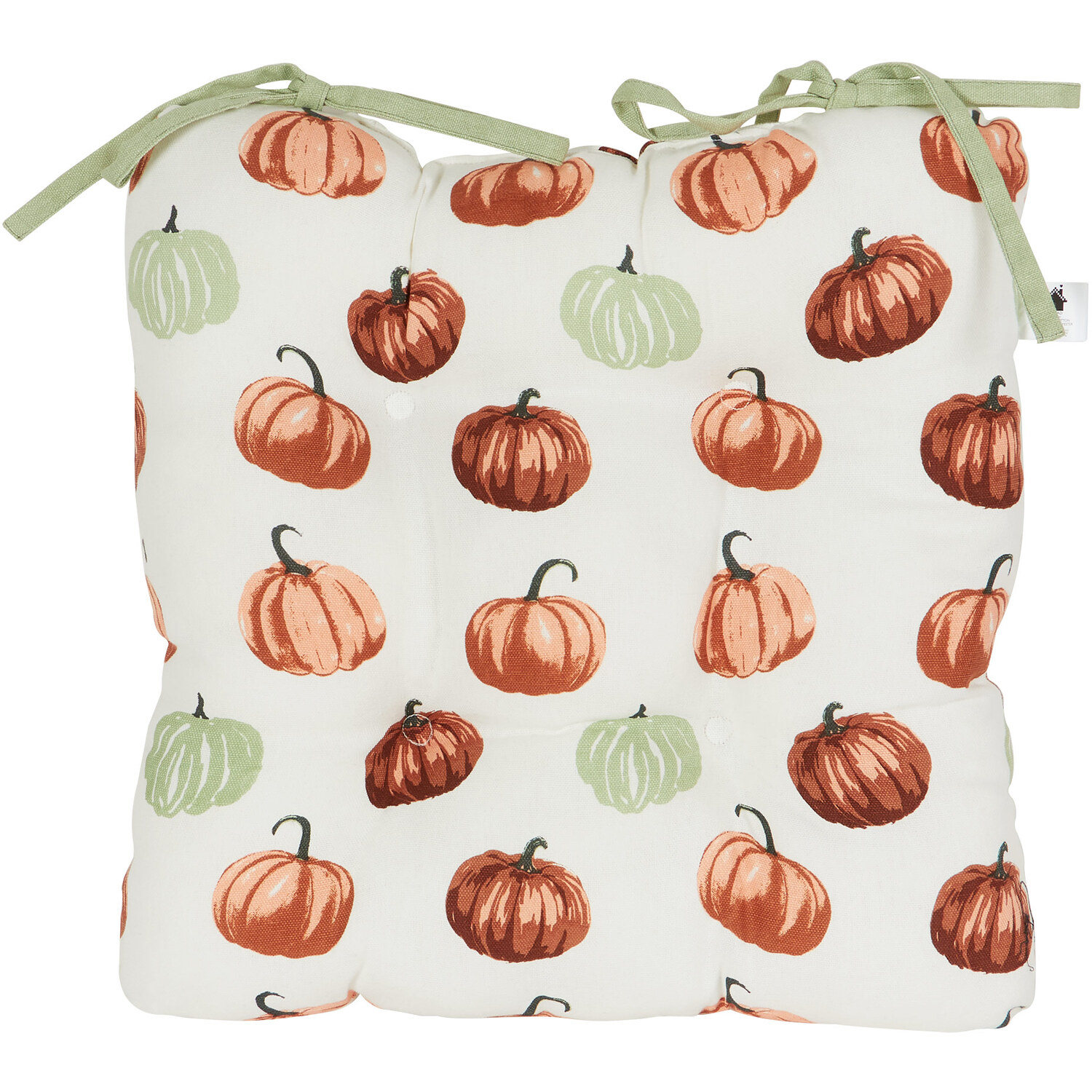 Pumpkin Design Seat Pad - White Image 3