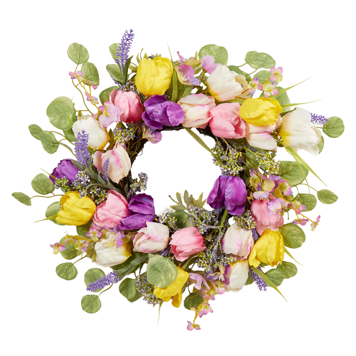 Tulips Garden Wreath Image 1