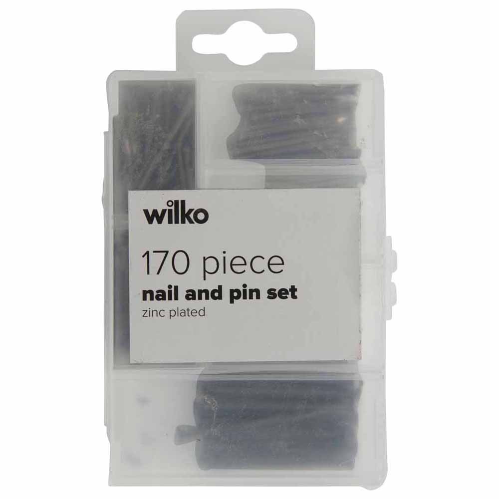 Wilko Nail and Pin Set 170 Pack Image 1