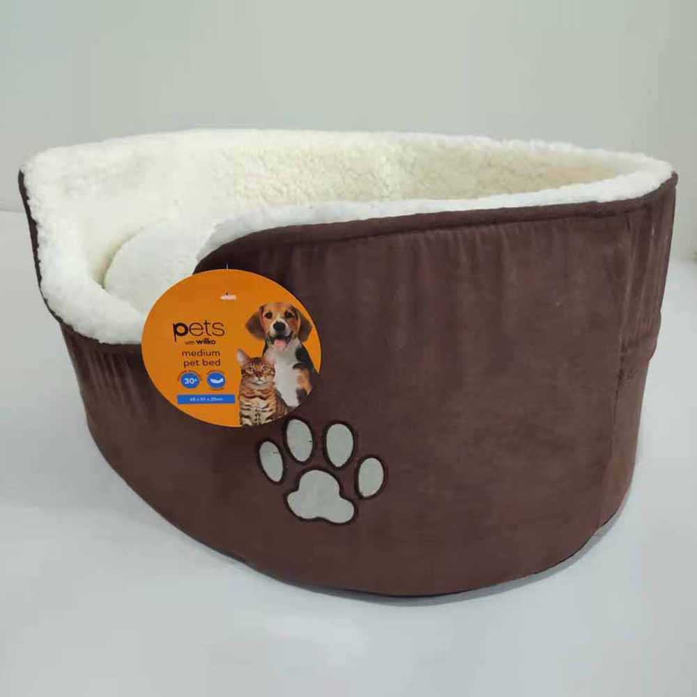 Wilko Medium Paw Design Pet Bed Wilko