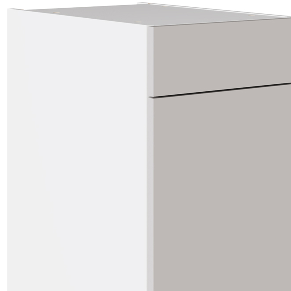 Kitchen Kit Slab Supermatt Light Grey Drawerline Base Cabinet 400mm Image 2