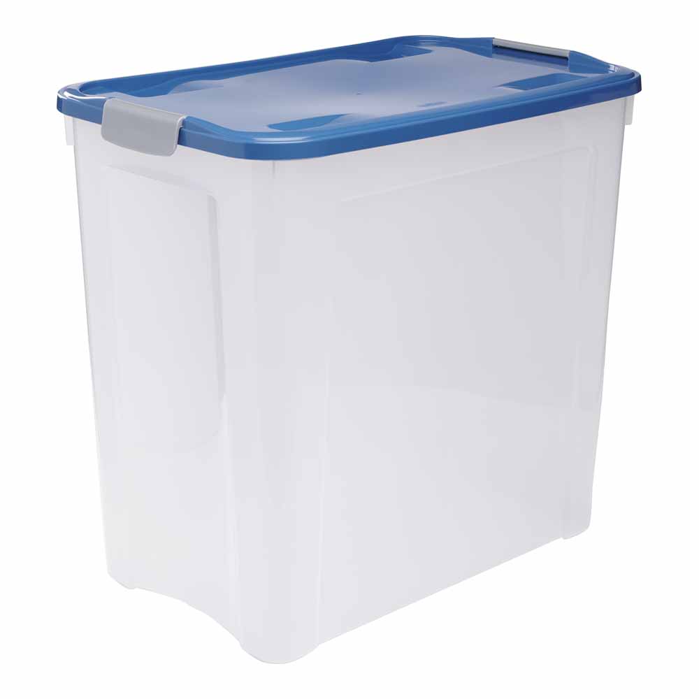 Wilko 90L Storage Box Blue Wilko