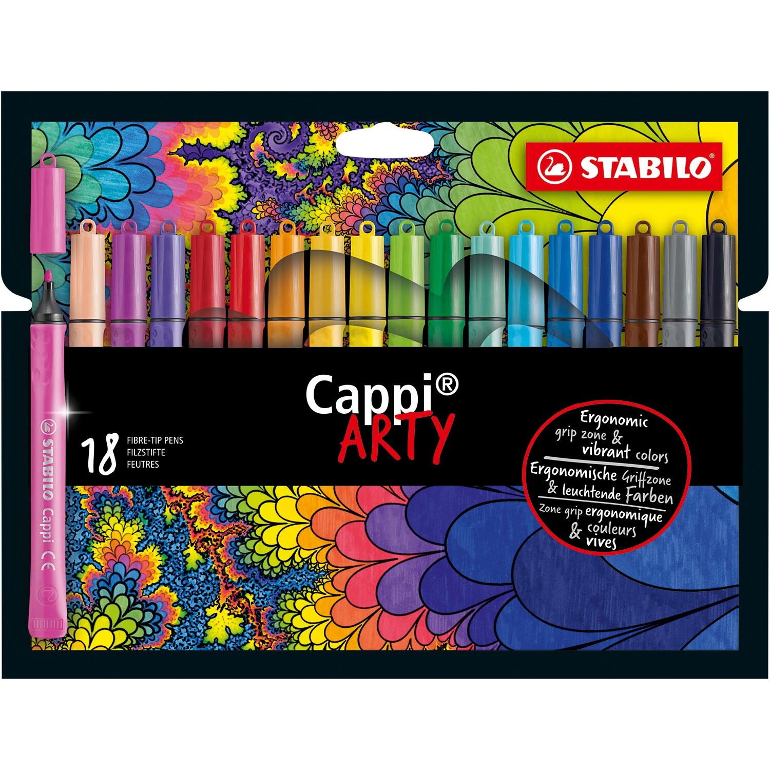 Stabilo Cappi Arty Colouring Pens 18 Pack Image
