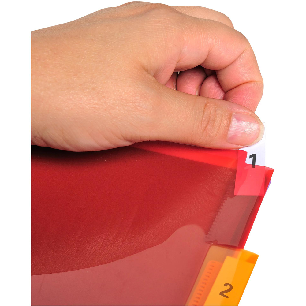 Exacompta A4 Maxi 12 Section Assorted Colour Polypropylene Divider 10 Pack Image 7
