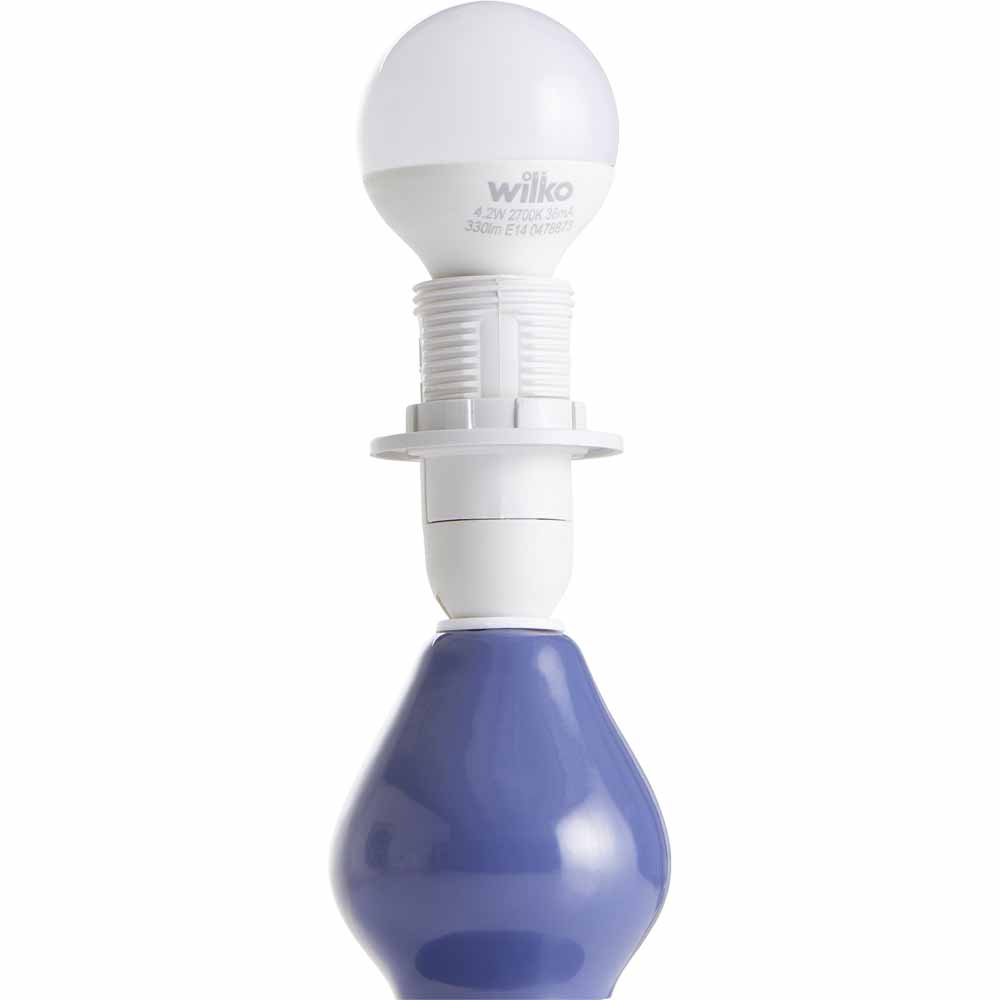 Wilko Ceramic Lamp Navy Image 4