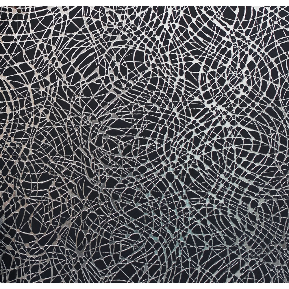 Arthouse Foil Swirl Black and Silver Wallpaper Wilko