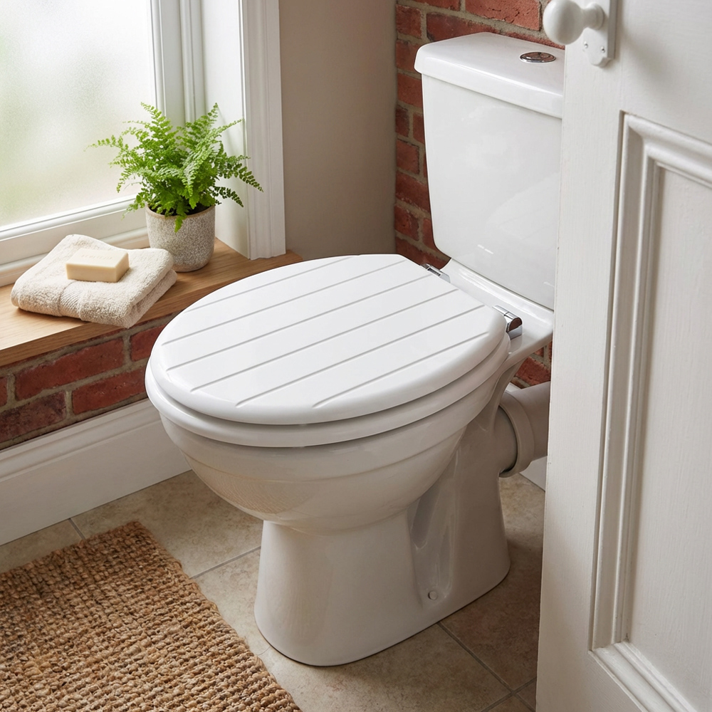 Kingston White Toilet Seat Image 3