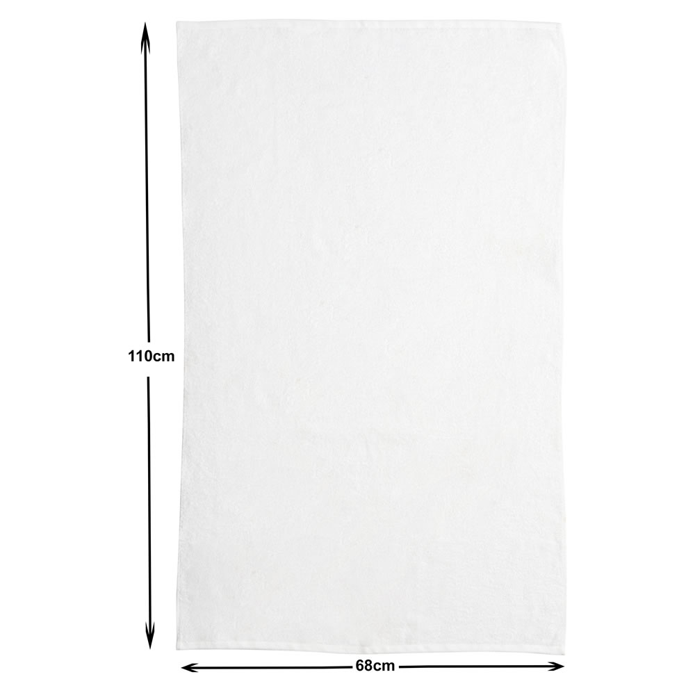 Wilko Functional White Bath Towel Wilko