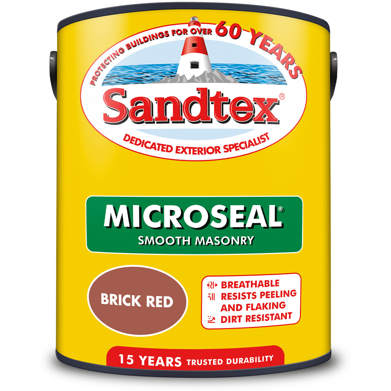 Sandtex Walls Brick Red Microseal Matt Smooth Masonry Paint 5L Image 2