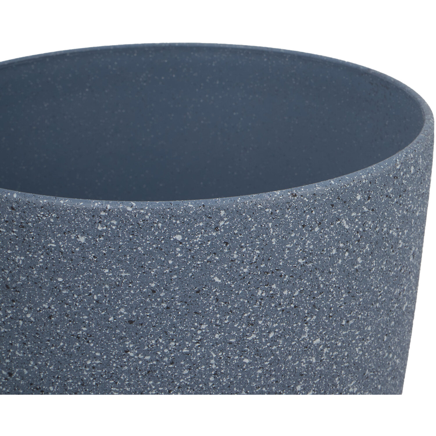 Grey Textured Plastic Plant Pot 18cm Image 2