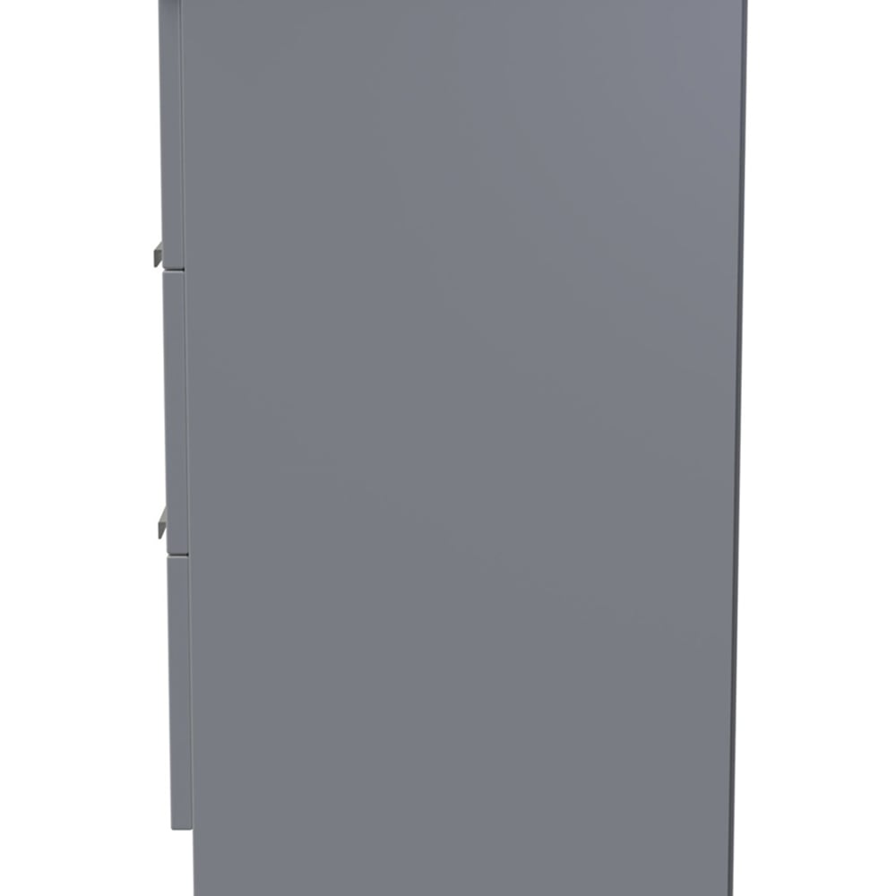 Crowndale Plymouth 3 Drawer Uniform Grey and Dusk Grey Bedside Cabinet Ready Assembled Image 4