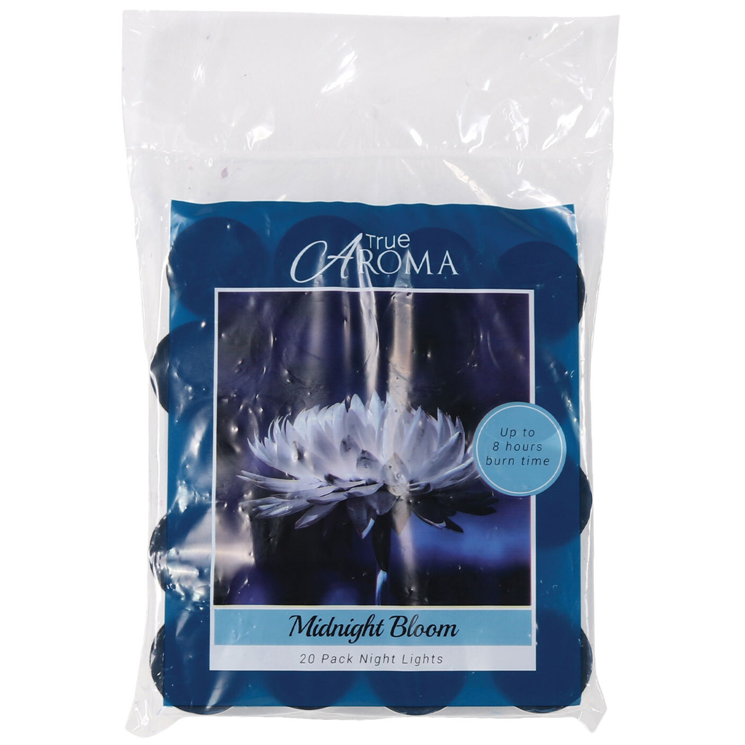 True Aroma Midnight Bloom Scented Tealight Candles 20 Pack Image