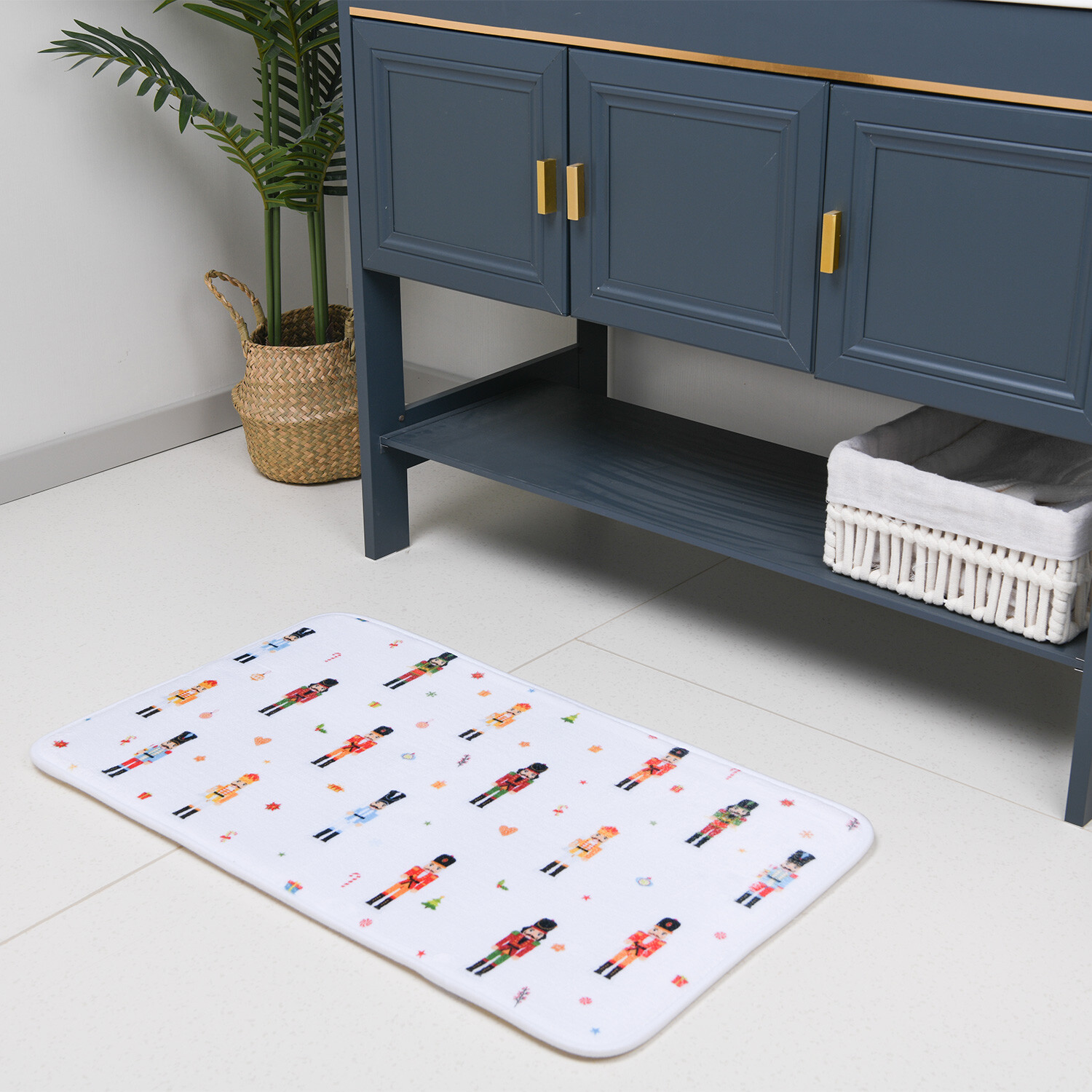 Nutcrackers Bath Mat - White Image 2