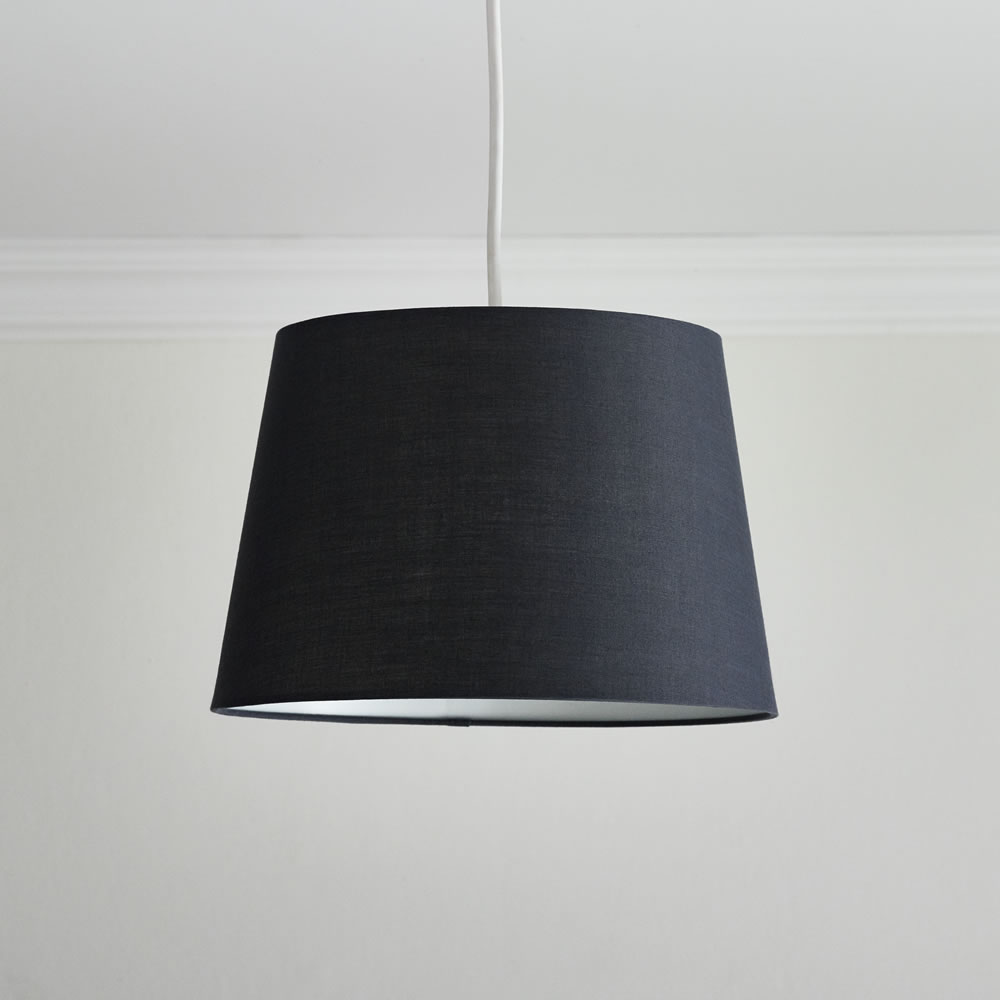 Wilko Light Shade Charcoal Taper Large Wilko Light Shade Charcoal Taper Large Image 1