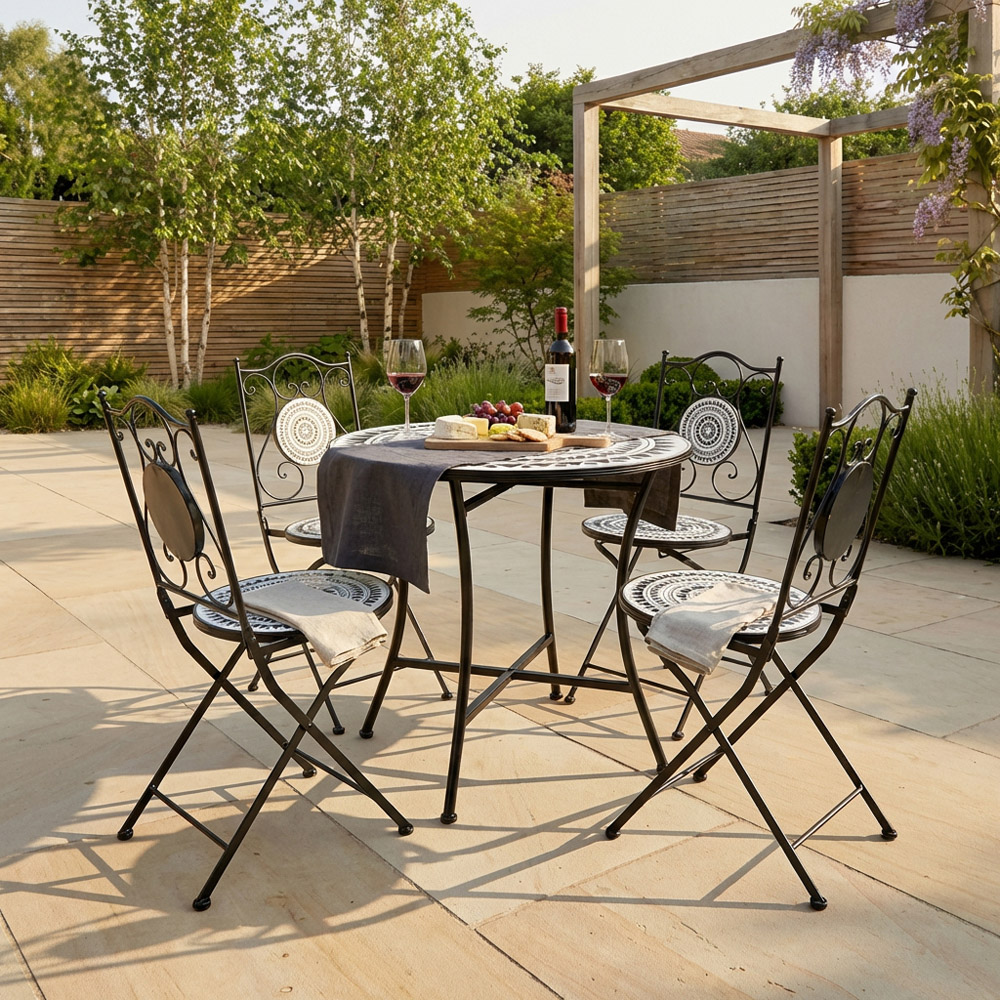 Mabel 4 Seater Dining Set Monochrome Image 1