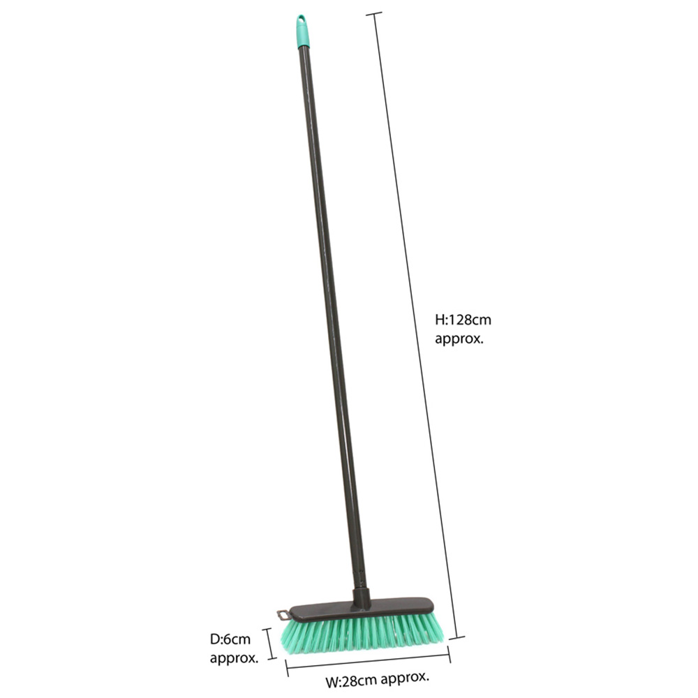 JVL Turquoise Hard Bristles Angled Sweeping Brush Image 6
