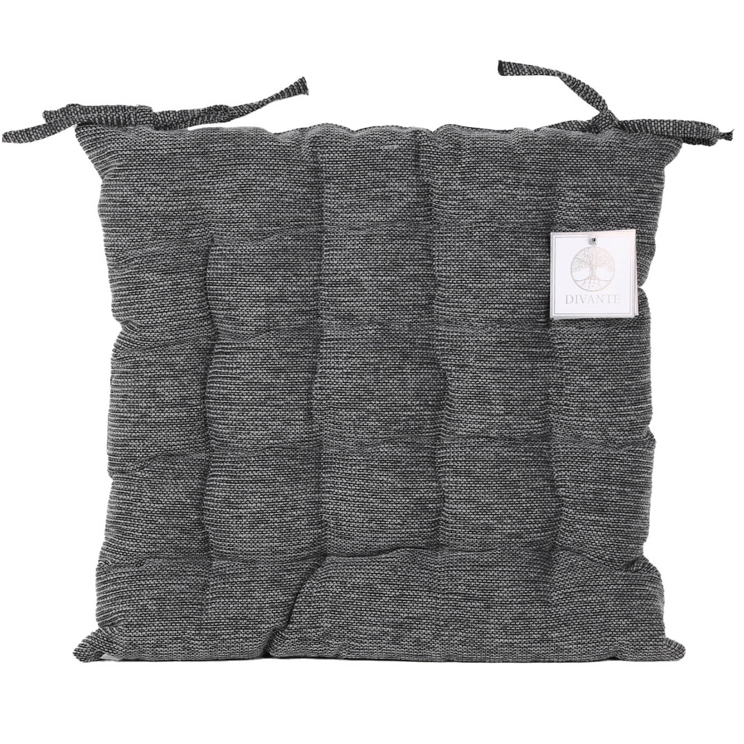 Divante Chenille Grey Weave Seat Pad 40 x 40cm Image