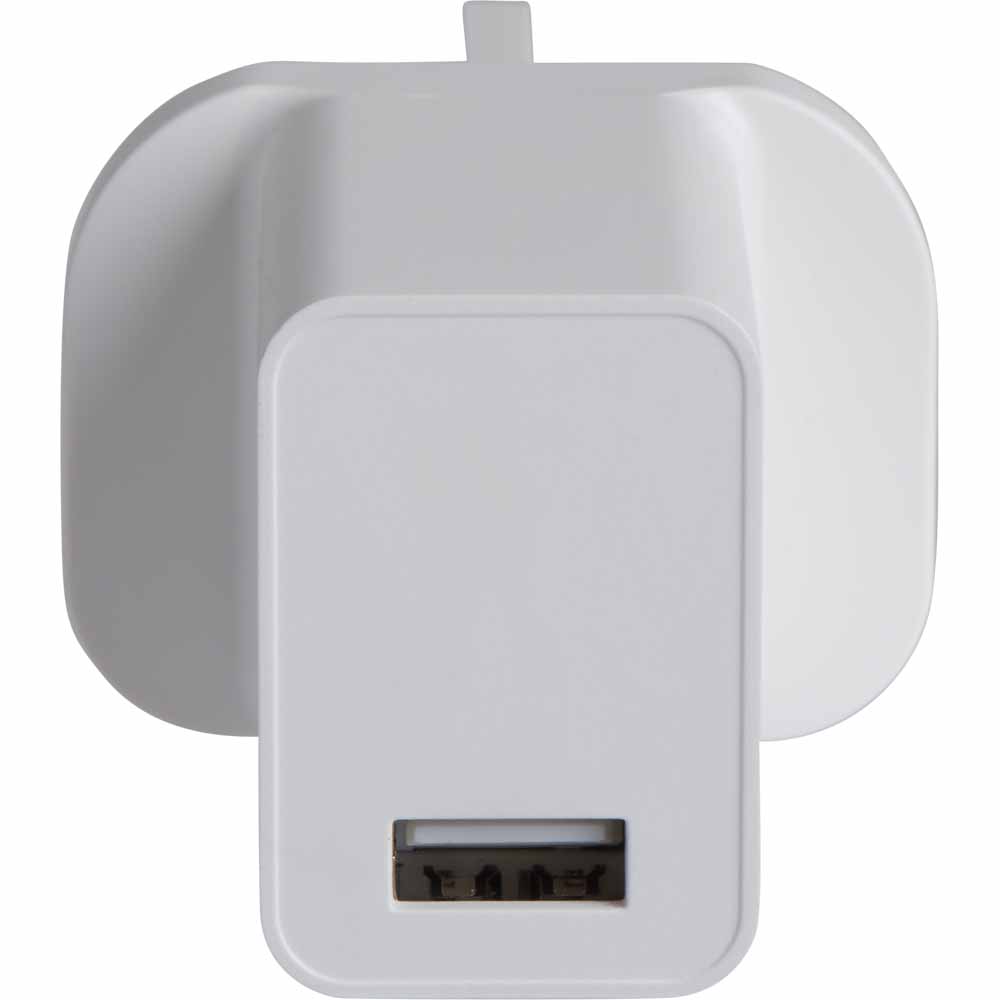 Wilko 2.4A Universal Mains Charger White Image 3