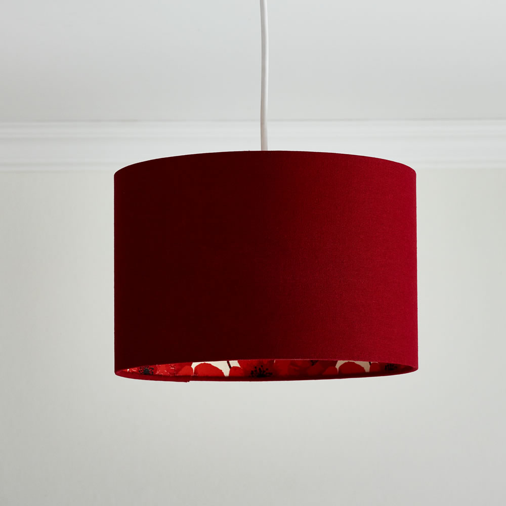 Wilko Evelyn Floral Red Light Shade Image 1