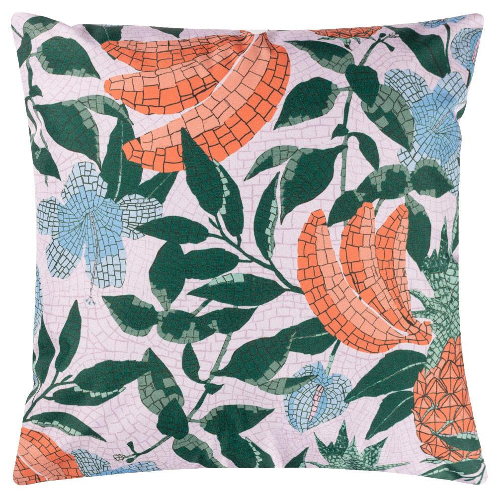 furn. Cypressa Jade Floral Mosaic Outdoor Cushion Image 3