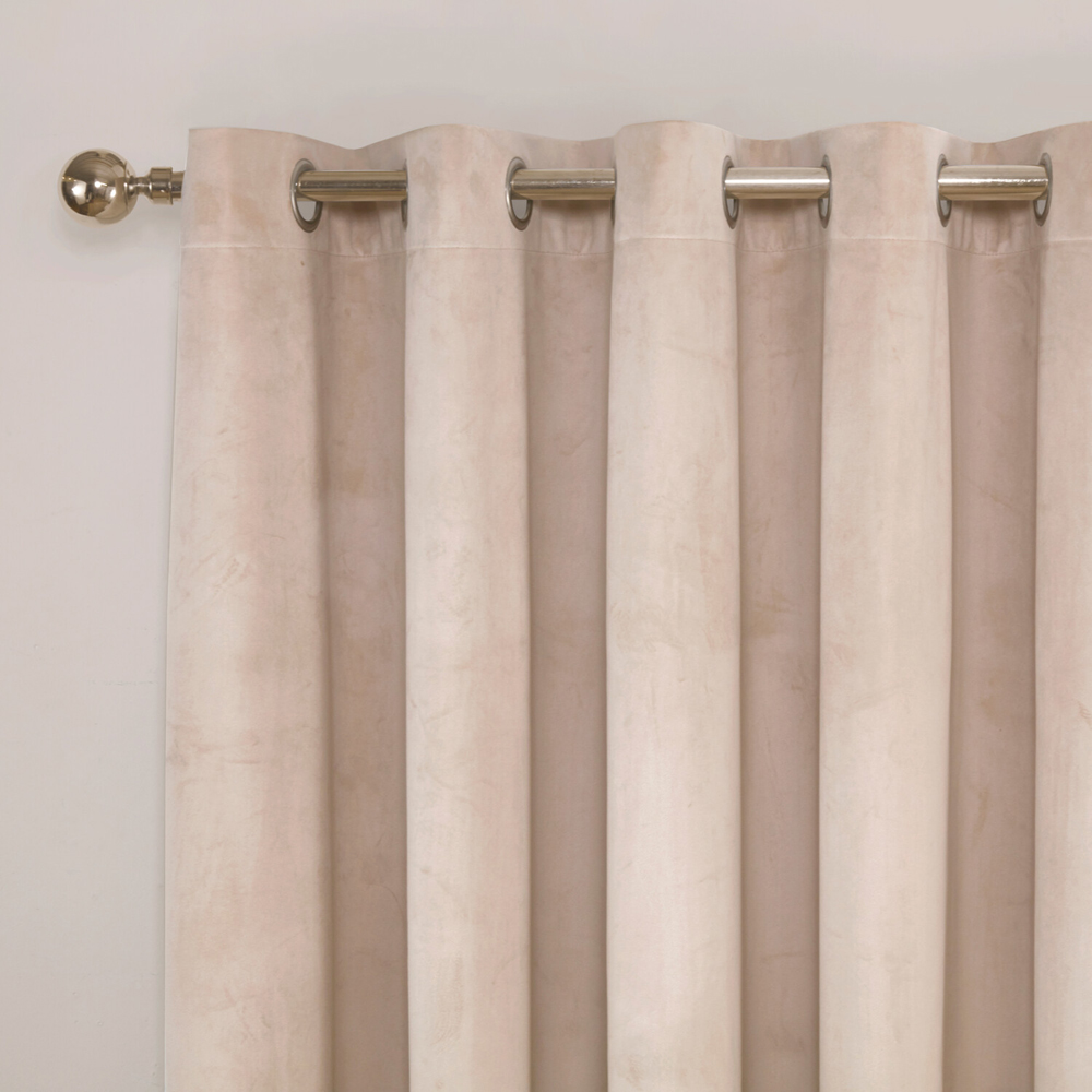 Vermont Velvet Blackout Curtain Natural 168 x 137cm Image 2