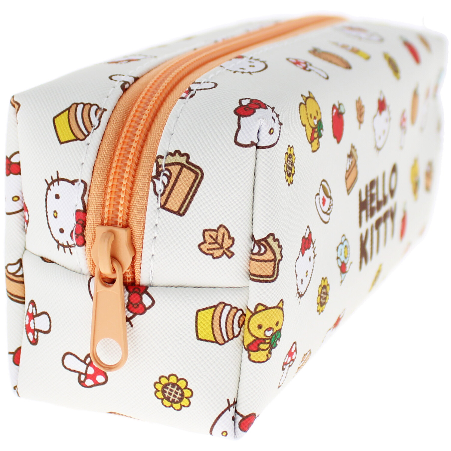 Pumpkin Hello Kitty Pencil Case White and Orange Image 4