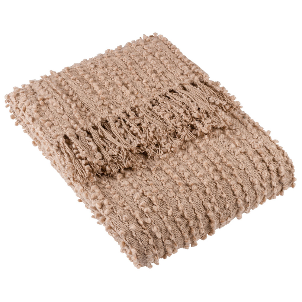 Hoem Arvo Plaster Woven Fringed Throw 130 x 180cm Image 1