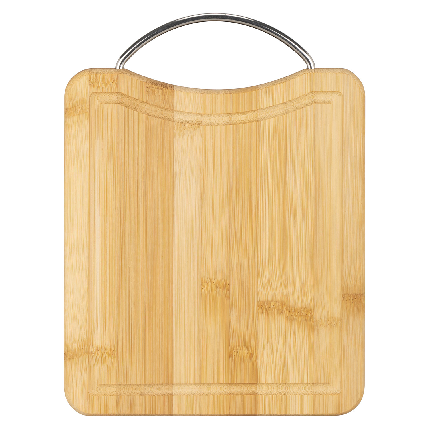 Bamboo Chopping Board with Wire Handle - Small Image 1