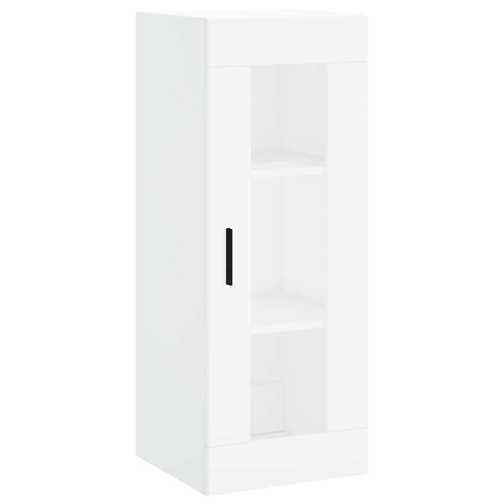 vidaXL Single Glass Door 3 Drawer White Highboard Image 7