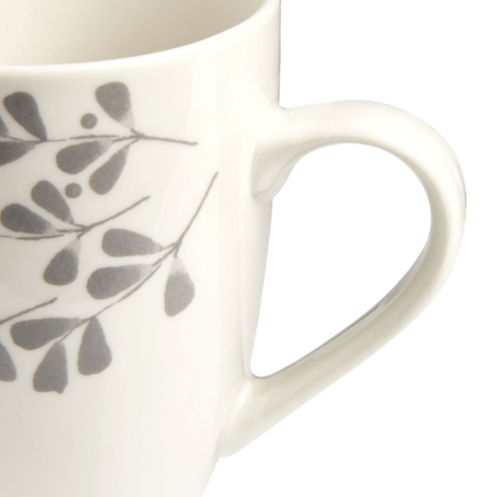 Wilko Grey Floral Mug Image 3
