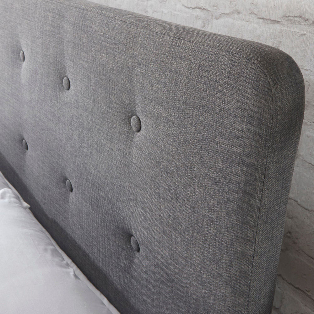 Home Source Ashbourne King Size Grey Bed Image 4