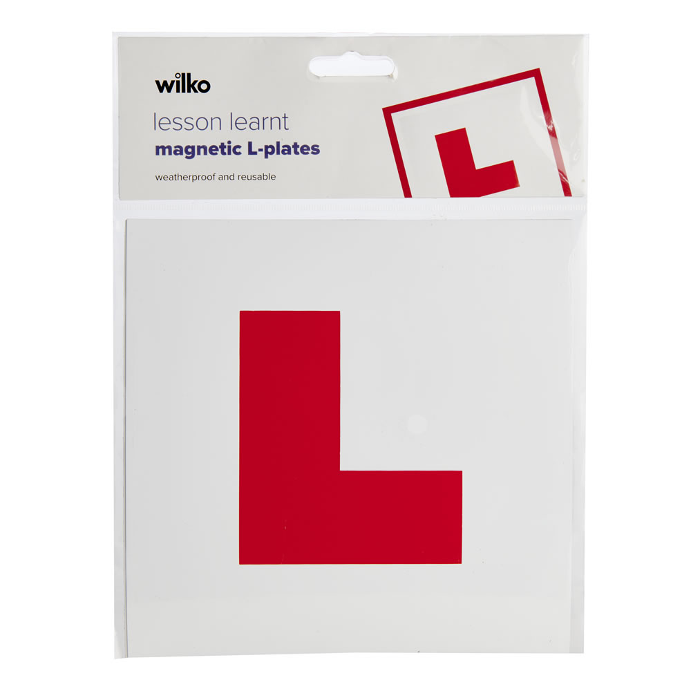 Wilko Magnetic L-Plates 2 pack Image 1
