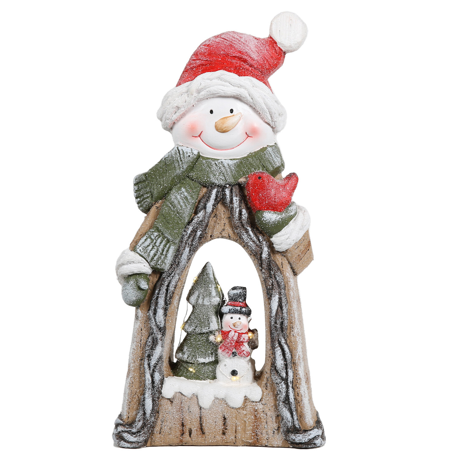Single Once Upon A Christmas Brown LED Santa or Snowman Scene in Assorted styles Image 2