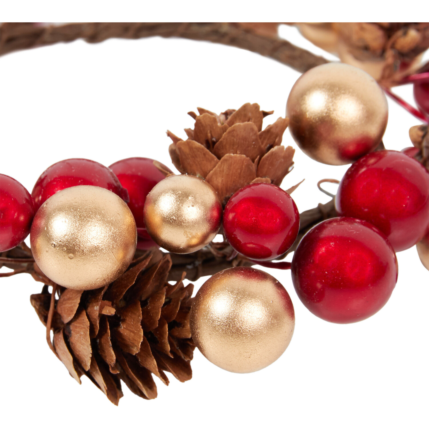 Gold Pinecone Bauble Wreath - Gold Image 6