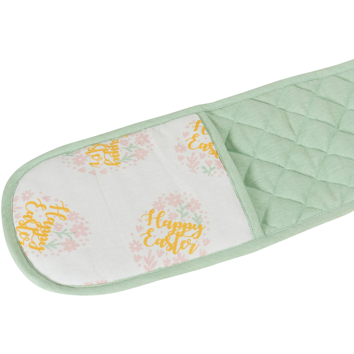 Happy Easter Double Oven Gloves - Green Image 4
