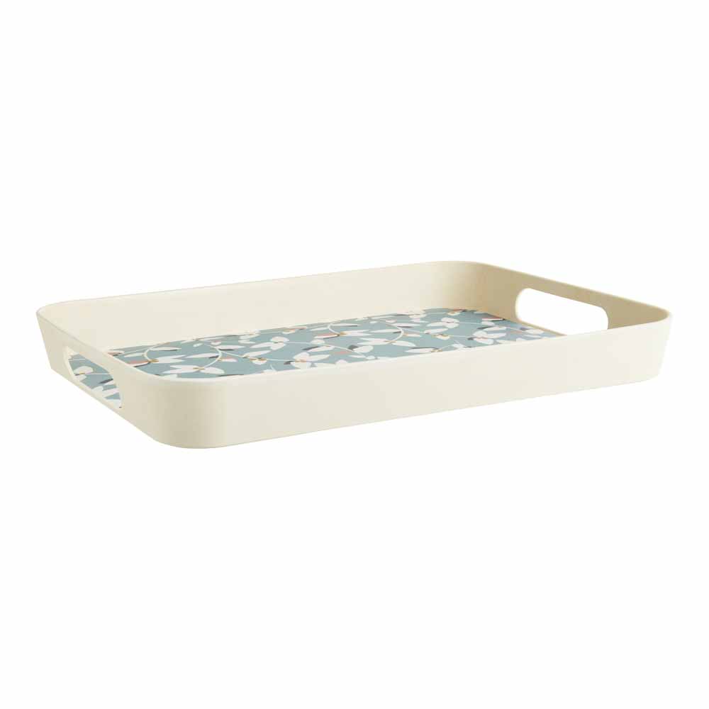 Wilko Bamboo Floral Design Tray Image 2