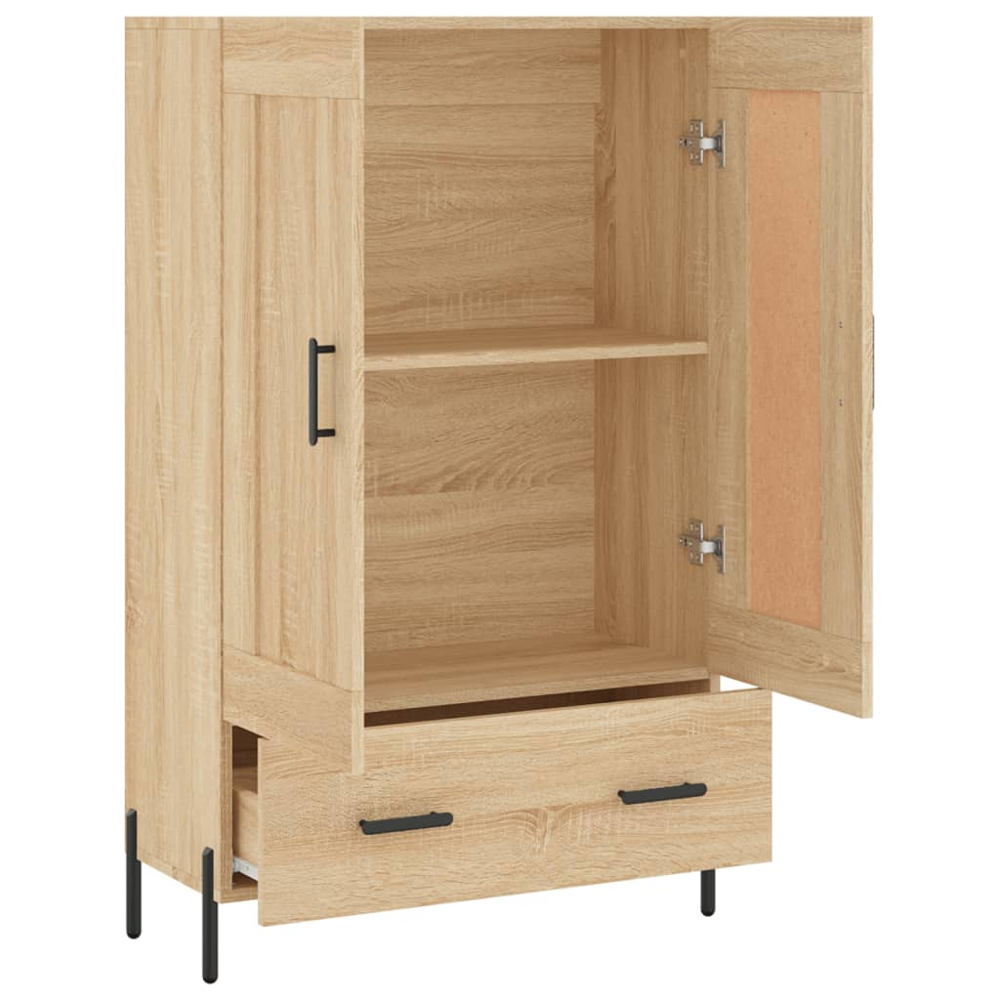 vidaXL 2 Door Single Drawer Sonoma Oak Highboard Image 6