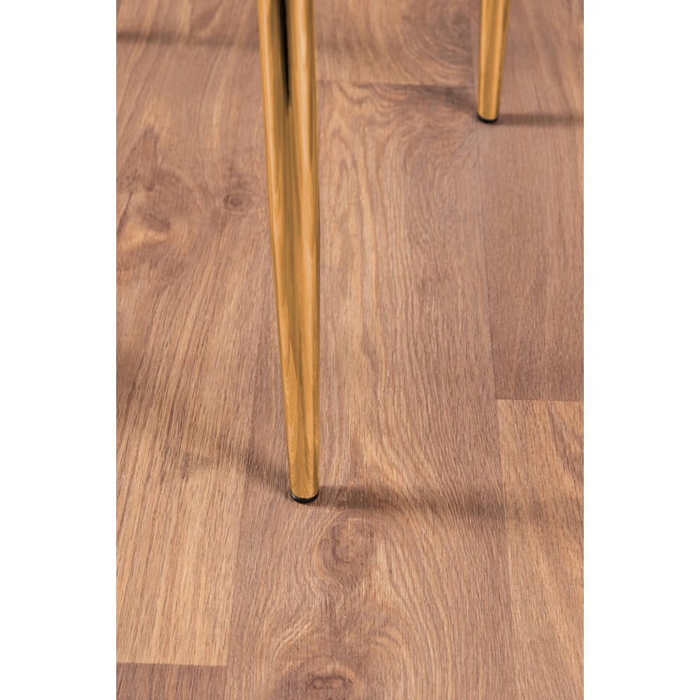 Furniturebox Valera Set of 4 Grey and Gold Faux Leather Dining Chair Image 8