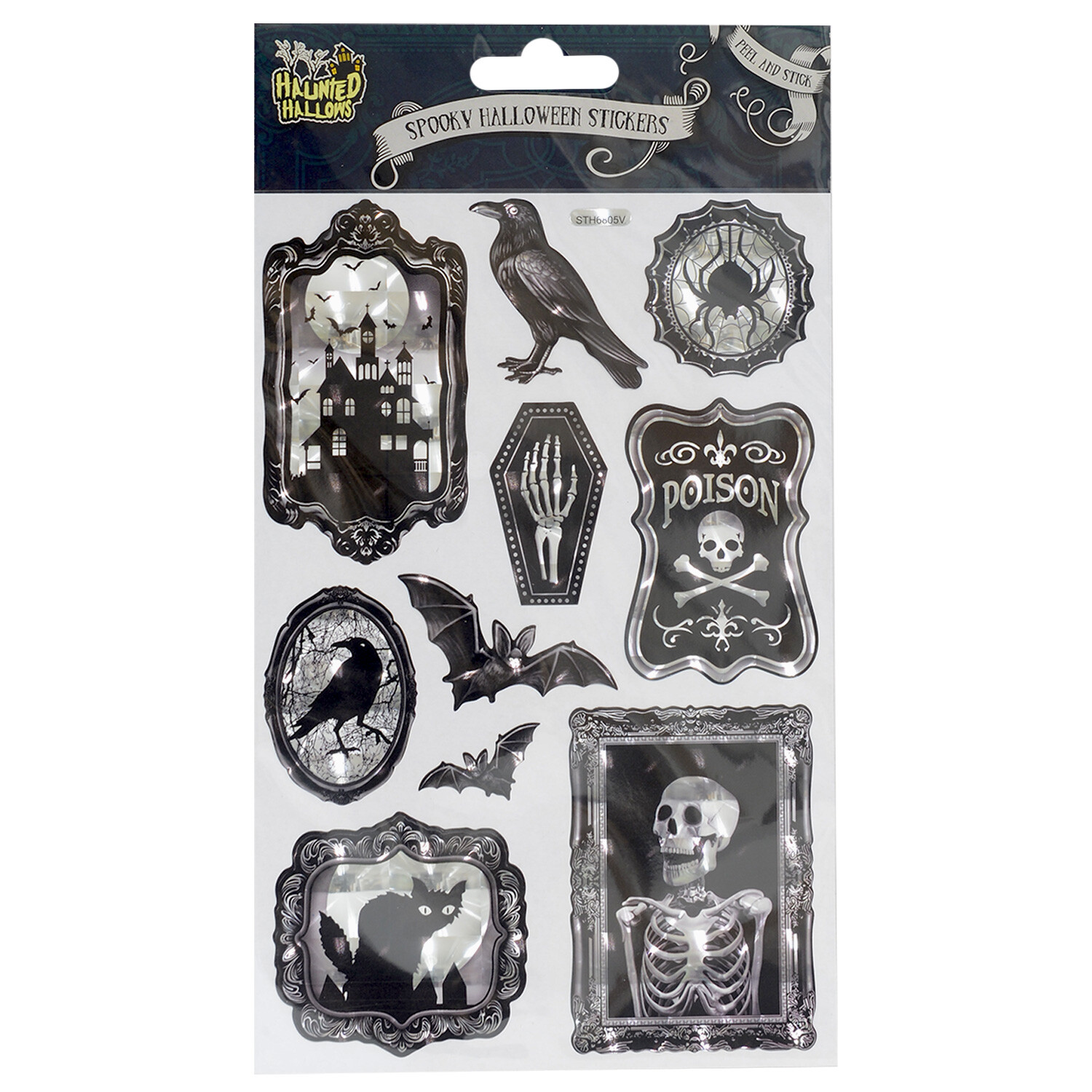 Haunted Hallows Spooky Halloween Stickers Image