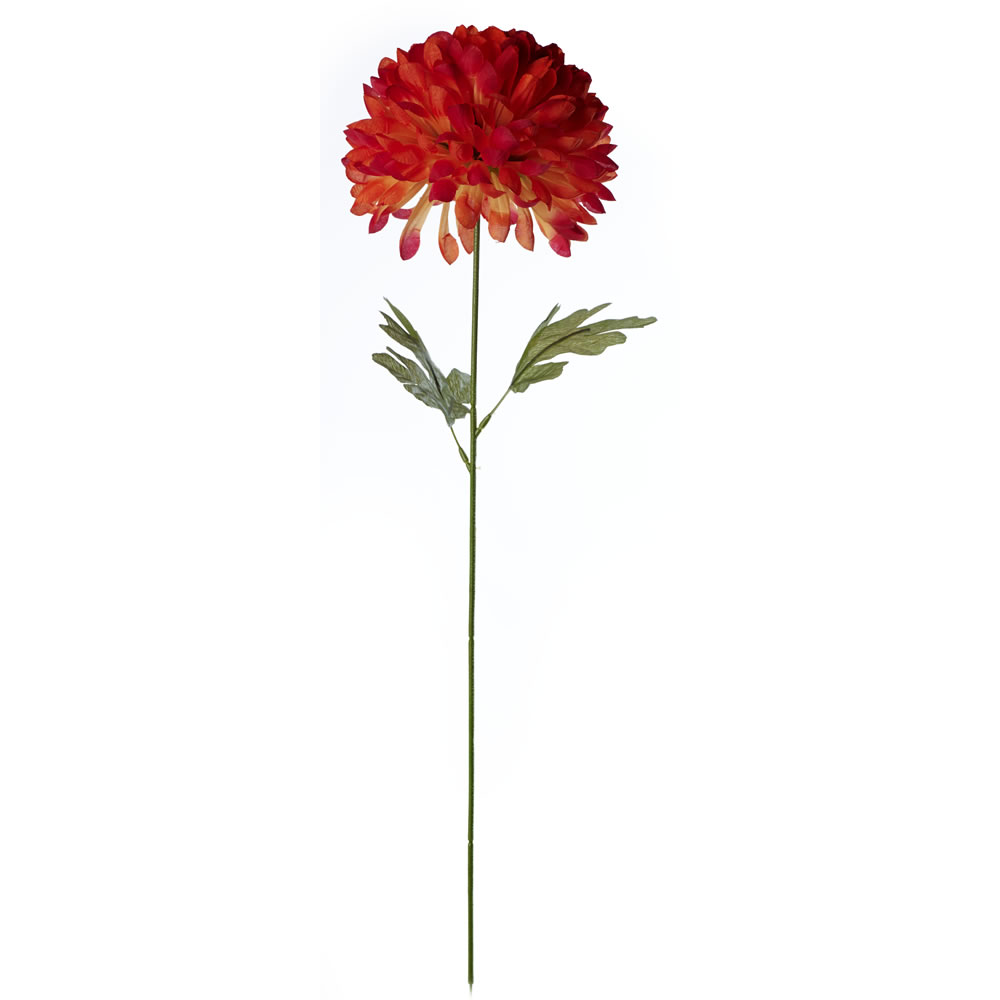 Wilko Orange Pom Pom Single Stem Artificial Flower Image