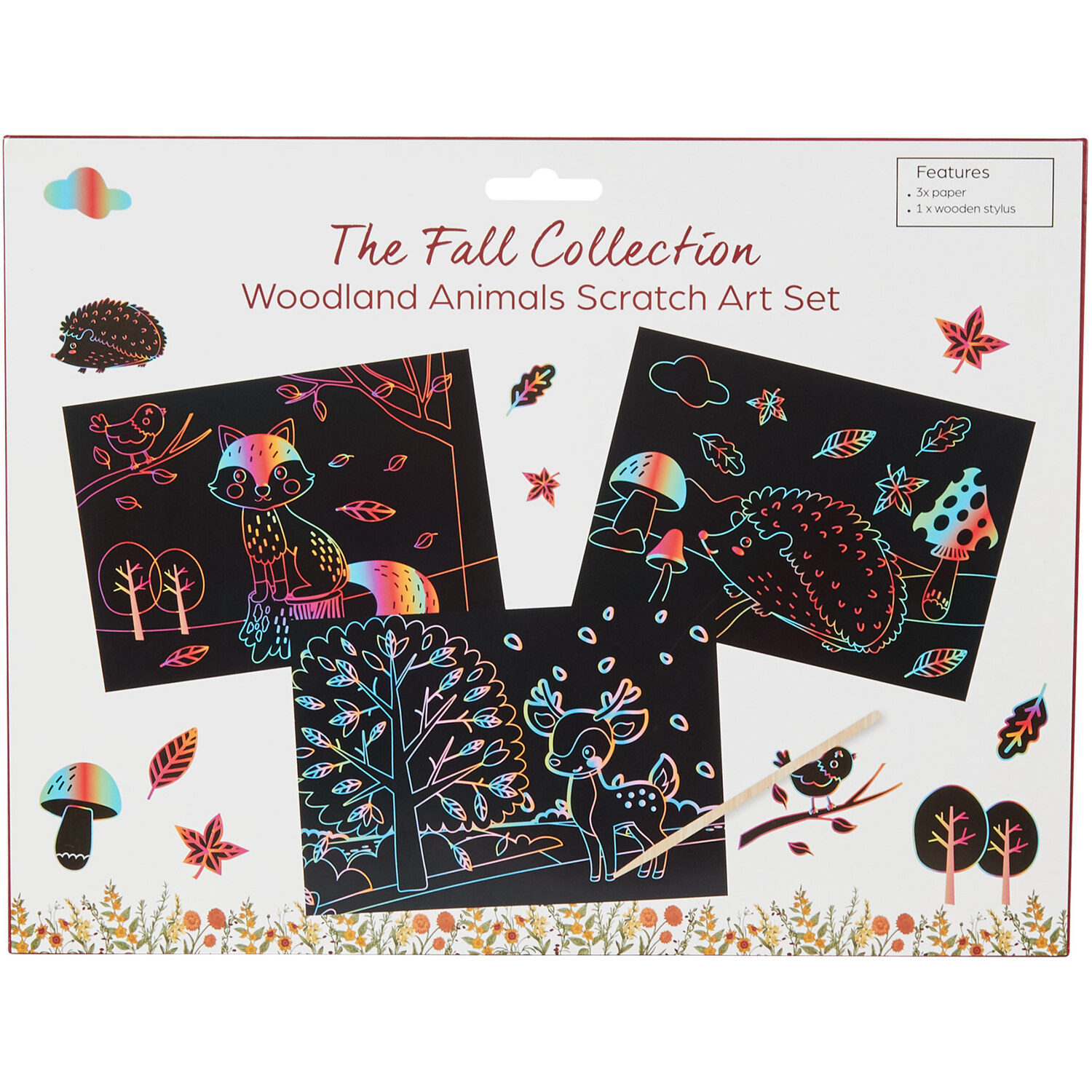 Woodland Animals Scratch Art Set Image 1