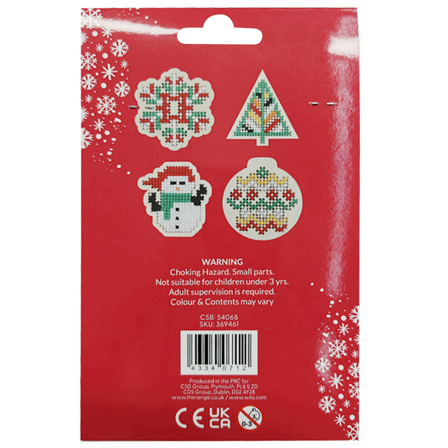 Christmas Cross Stitch Coasters - Multicolour Image 2