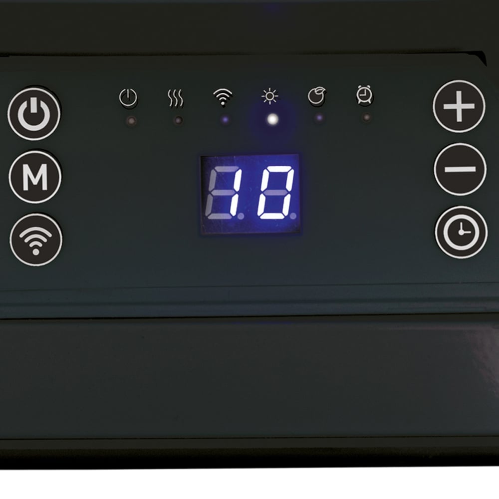 Igenix Black Wi-Fi Enabled Glass Panel Heater 2000W Image 4