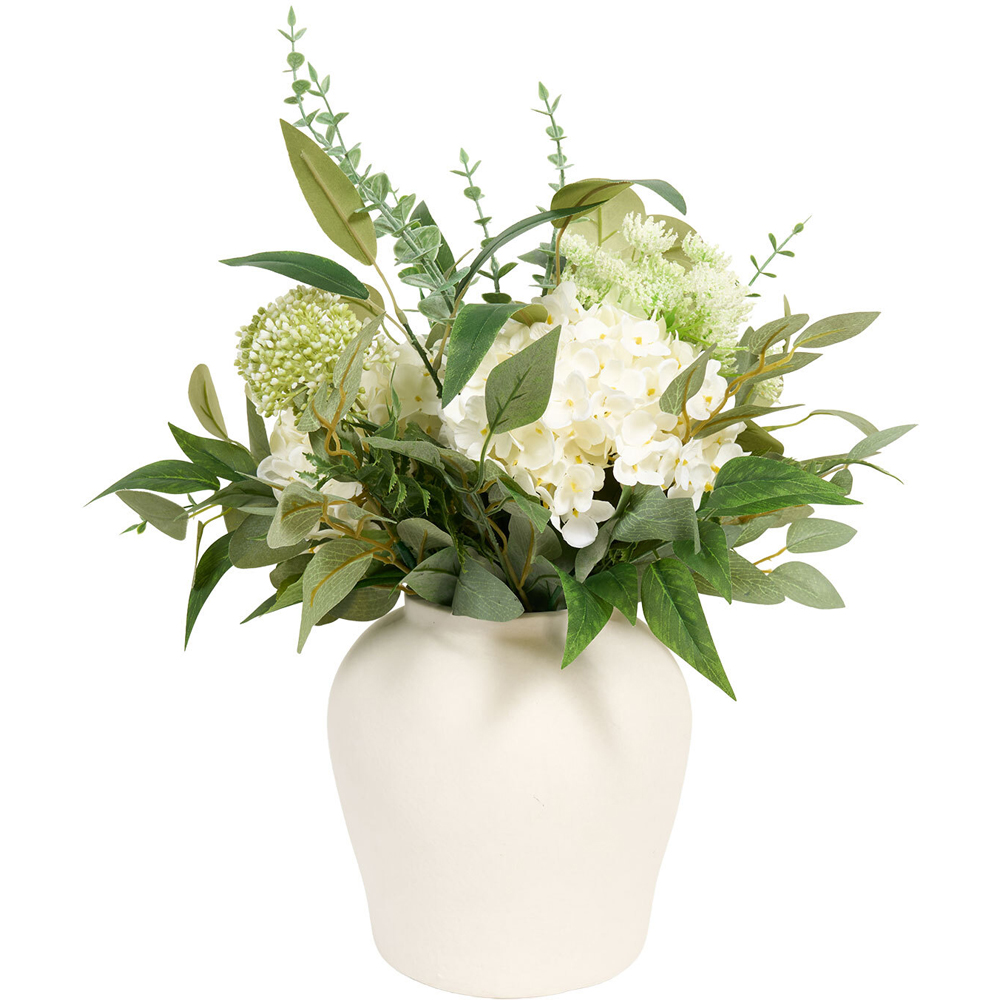 Hydrangea Vase Arrangement White Image 6