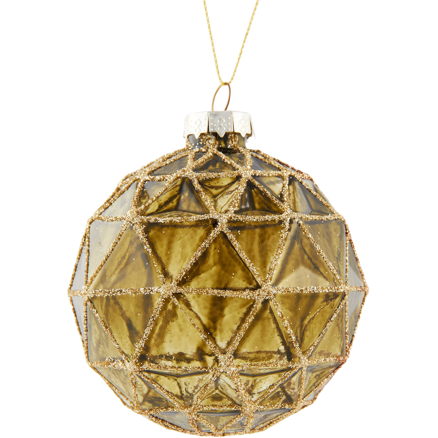 Geometric Bauble Olive Green  - Olive Green Image 1