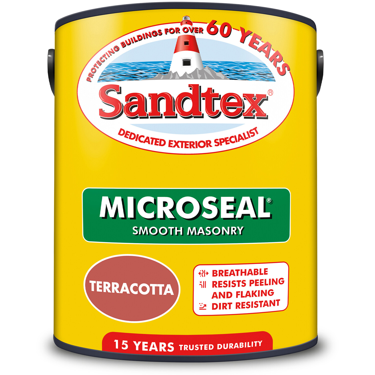 Sandtex Walls Terracotta Microseal Smooth Masonry Matt Paint 5L Image 2