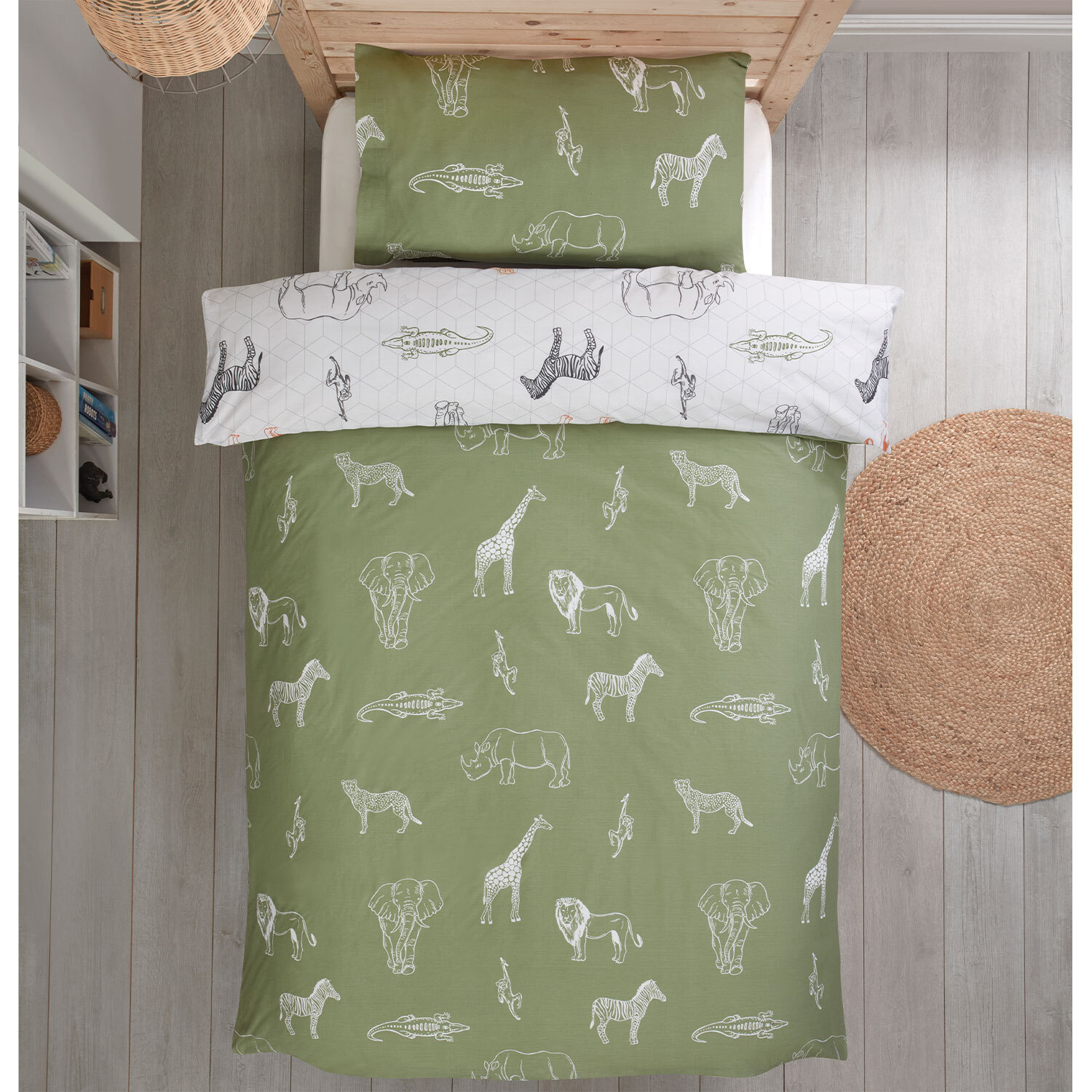 Single Safari Animals Duvet and Pillowcase Set Image 3