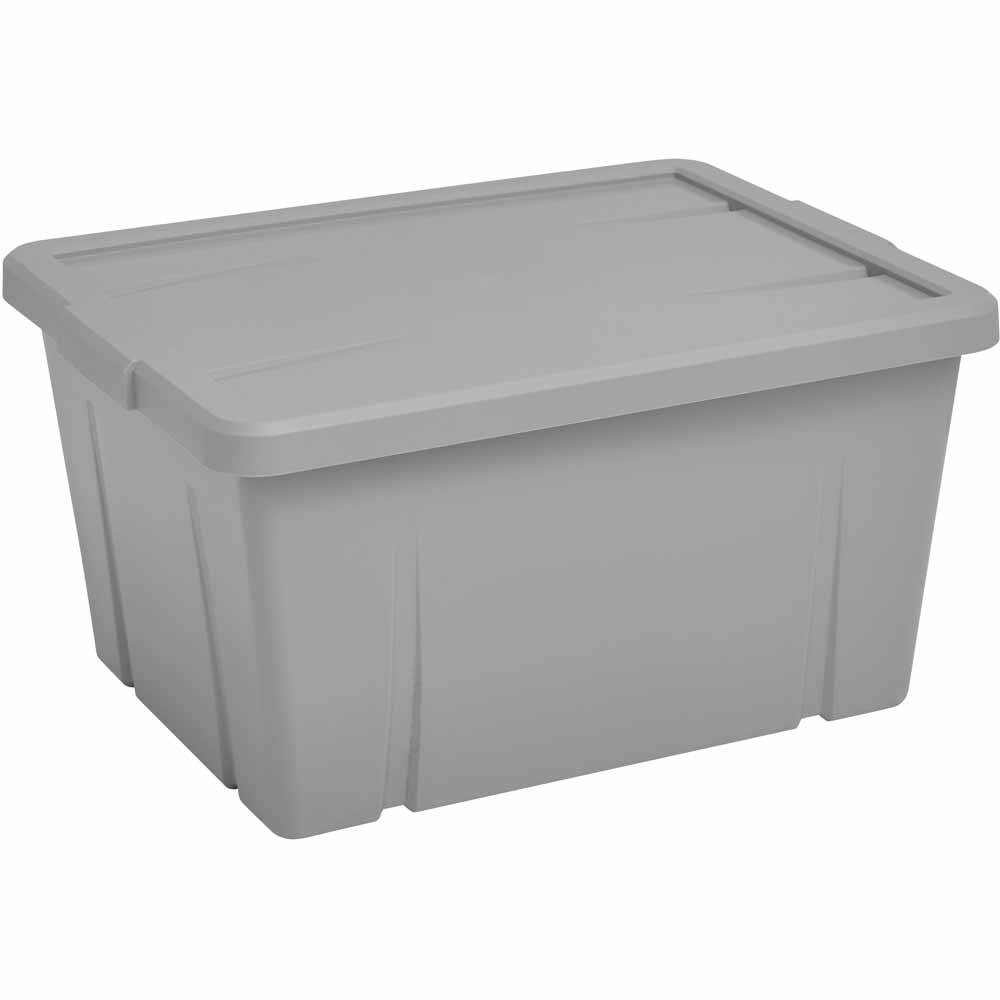 Wilko 32L Light Grey Storage Box Image 1